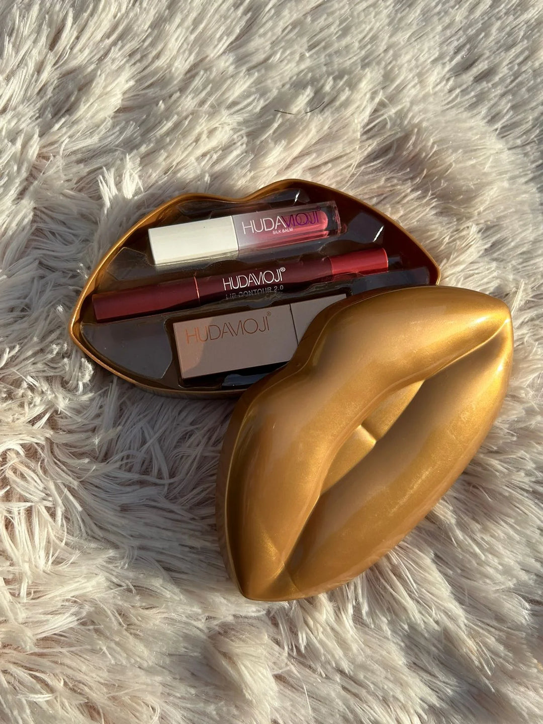 Hudamoji 3 in 1 Velvet matte Lipcare trio set