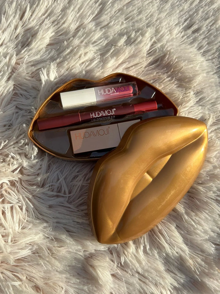 Hudamoji 3 in 1 Velvet matte Lipcare trio set