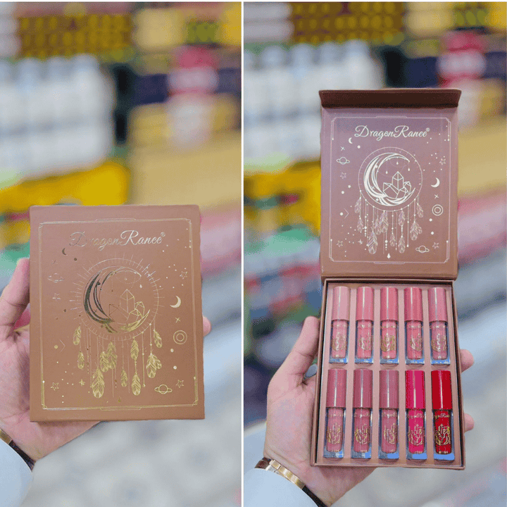 DRAGON RANEE 10 IN 1 Matte &amp; Nude LIPGLOSS  PACK