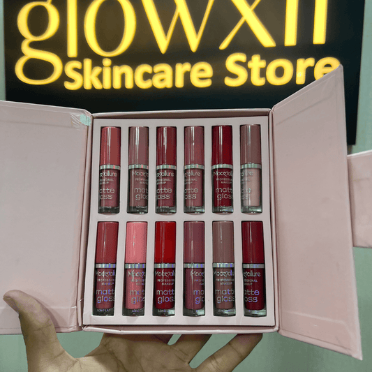 Mocallure 12 pieces Matte& Nude color lipglosses